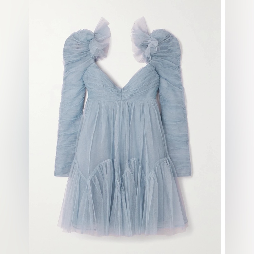 Zimmerman ruched tulle mini dress 👗